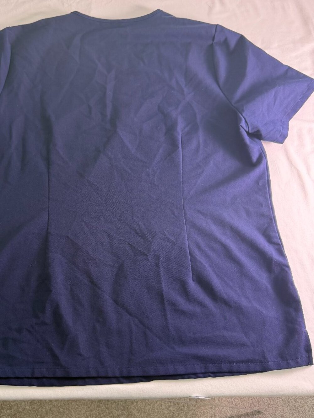 FIGS Navy Blue Scrub Top XL Technical Collection Medical Uniform V Neck - Picture 5 of 5